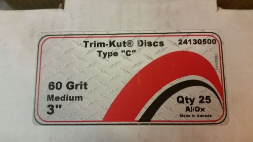 Trim-kut discs, 24130500 - 25 sanding discs, 60 grit, 3&#034;, medium,type c, gemtex for sale
