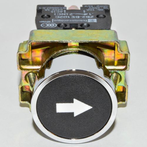 (2 pcs) xb2-ba3351 symbol momentary black (arrow) 1no &amp; 1nc flush push-button for sale