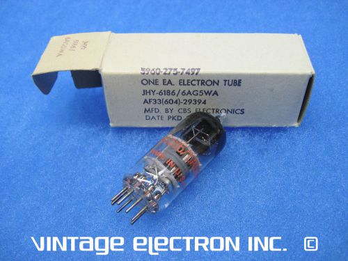 NOS JHY-6186/6AG5WA (6AG5 EF96) Vacuum Tubes - CBS - USA - 1960 ($3.95/ea)