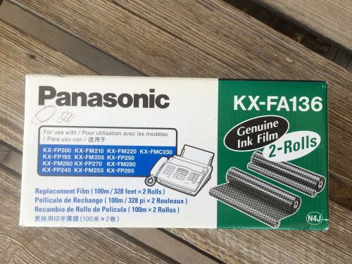Panasonic KX-FA136 Genuine Ink Film- 2 Rolls!! NIB