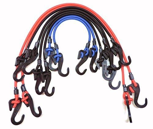 hook and cord Bungee Cord Multi Pack - Strongest Hook on The Market-(8 Pack)