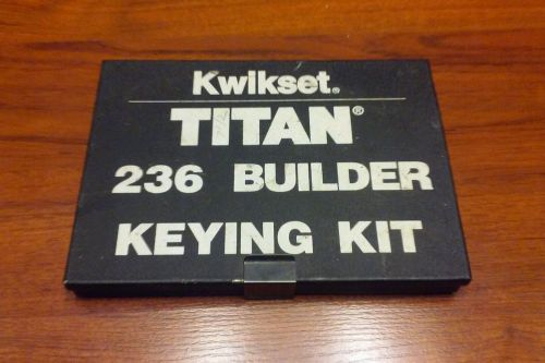 KWIKSET WEISER 236 Builder Keying Kit KW1 Keyway