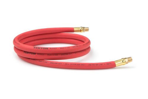 TEKTON 46333 3/8-Inch I.D. by 6-Foot 250 PSI  Rubber Lead-In Air Hose with 1/4-I