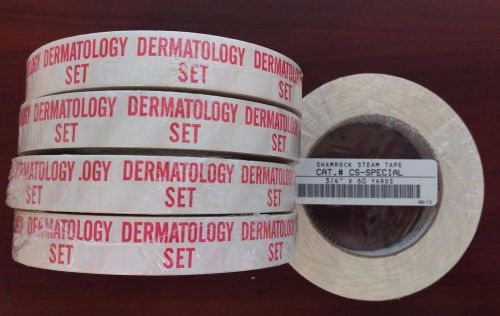 Lot of 5 Rolls SHAMROCK Steam Tape 3/4&#034; x 60yds &#034;Dermatology Set&#034; #CS-Special