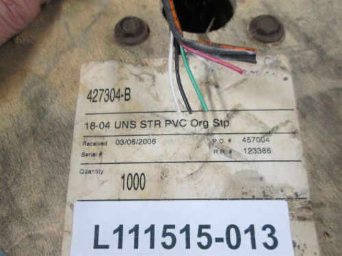 18 AWG/4 Srand Copper Wire 18-04 UNS STR PVC ORG Stp Cable About 950 Feet