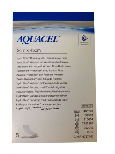 Aquacel Hydrofiber Wound Dressing Strengthening Fibre 2cm x 45cm - Pack of 5