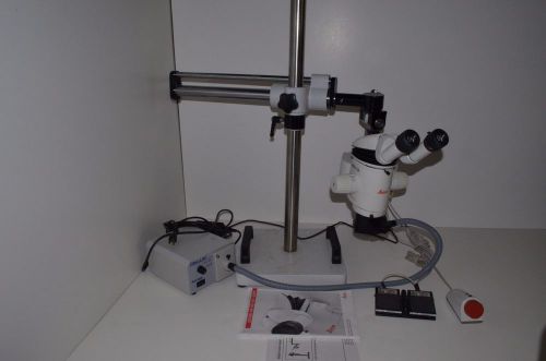 Leica MZ9.5 stereozoom microscope 9.5:1 zoom with accessories