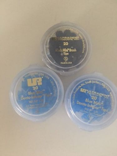 Black Mini Tips, 20 pack and Blue Mini Tips 20pk, Lok-Tite, Ultradent 193