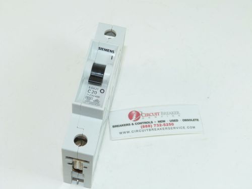 Siemens 5SX21 C20 1p 20a 277v Circuit Breaker Used