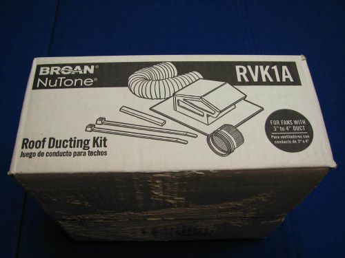 New broan nutone roof ducting kit rvk1a flexible duct 3&#034; to 4&#034; nib for sale