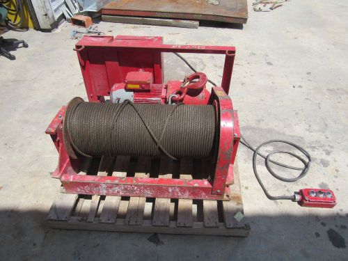 BEEBE 3000-B40-30 3000LBS ELECTRIC WINCH 230V 3PH 2 LAYER 40FPM 7/16&#034; CABLE*XLNT