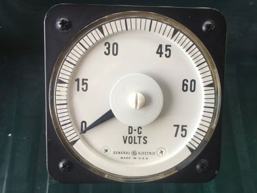 General Electric GE Antique D-C Voltmeter Vintage - Model 8DB Panel Mount