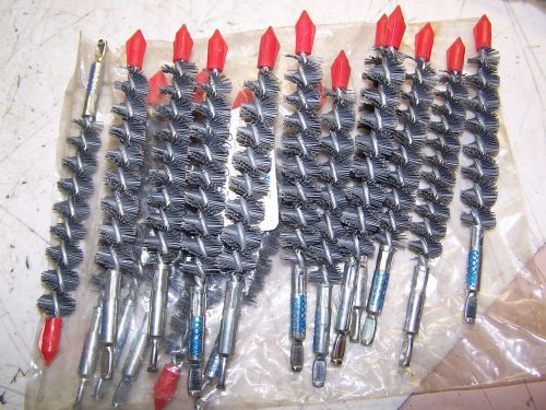 17) NEW GOODWAY SGB-Q-075 SPIN GRIT BRUSH FOR 7/16&#034;-5/8&#034; TUBES NYLON SPIN BRUSH