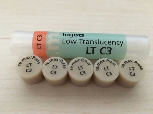 Ivoclar IPS Emax Press Ingots Low Trans LT-C3 Pressable Ceramic 5pk NEW