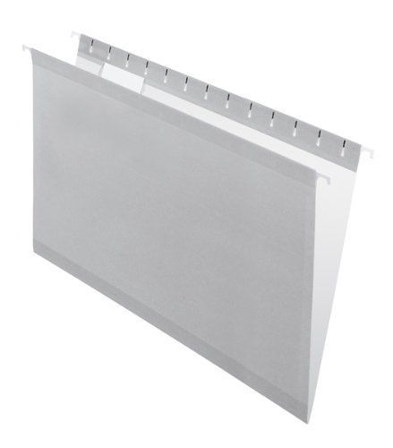 Pendaflex Hanging Folder, Reinforced, Gray, 1/5 Tab, Legal, 25 per Box (04153