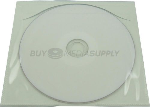 Tamper evident clear plastic sleeve cd/dvd / adhesive back - 350 pack for sale