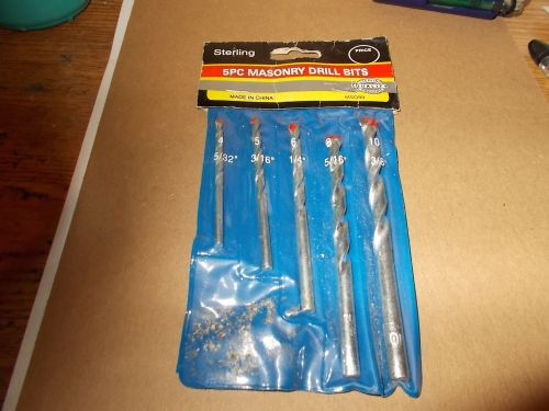 5 pc sterling mso89 masonry drill bit 4 5 6 8 10 for sale