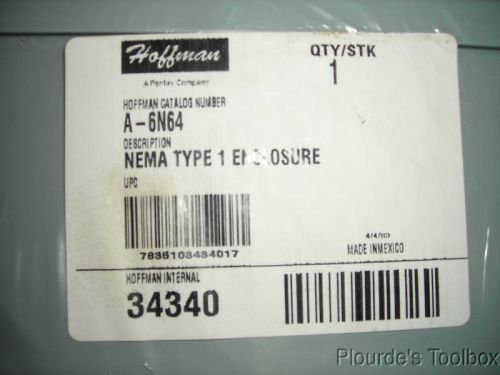 New hoffman nema type 1 electrical enclosure, 6&#034; x 6&#034; x 4&#034;, a-6n64 for sale