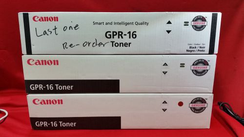 Canon ImageRunner 3035N GPR-16 9634A003AA OEM Black Toner Cartridges - Lot of 3