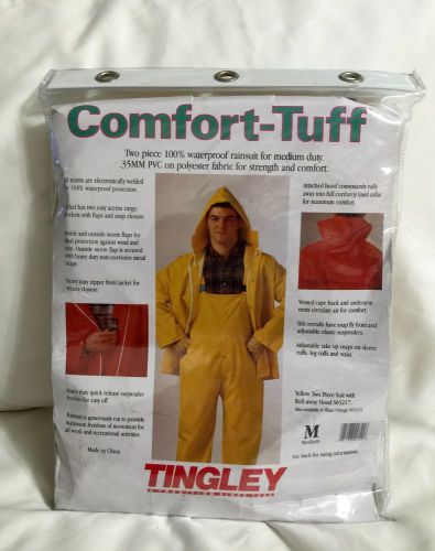 Tingley rubber md pvc on polyester rainwear .35-mm suit, yellow, medium two pc for sale