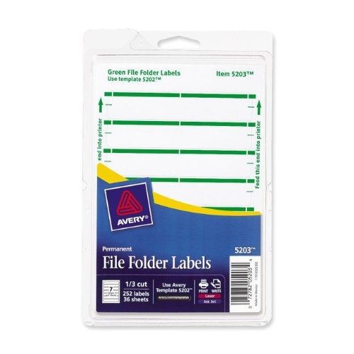 Avery 5203 Print or Write File Folder Labels for Laser and Inkjet Printers, 1/3