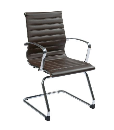 Chocolate Bonded Leather Visitors Chair