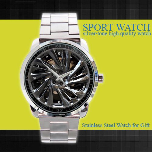 BMW i8 Wrapped Matte Black Wheel Sport Metal Watch