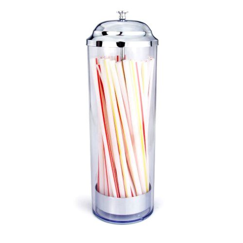 New Star Foodservice 26641 Stainless Steel Straw Dispenser Holder 3 5 10 6 I