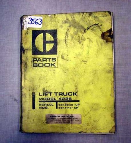 Caterpillar Parts Book Model 4422S Forklift (Inv. 3563)
