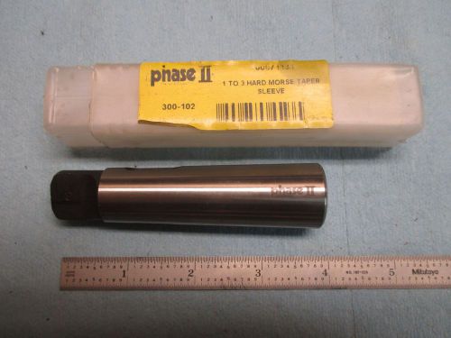 NEW PHASE II # 1 MORSE TAPER INSIDE TO # 3 OUTSIDE ADAPTER / SLEEVE METALWORKING