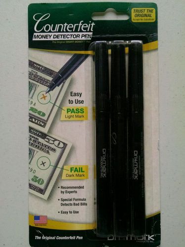 Three DriMark Smart Money Counterfeit Money Detector Pens Brand New Item 3513B