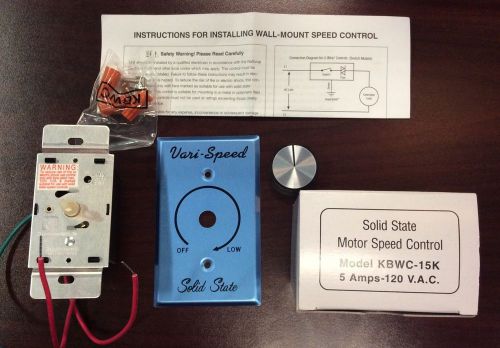 KB Electronics Solid State AC Motor Fan Speed Control KBWC-15K 5 Amp Controller