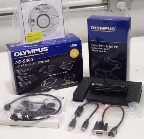 Olympus AS-2300 PC Transcription Kit Foot Switch USB for PC New