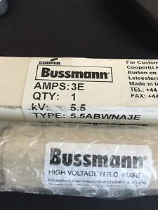 Bussmann 5.5ABWNA3E E-Rated High Voltage Current Limiting Fuse 5.5kV  NEW