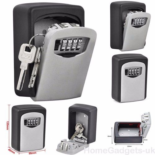 4 Digit Heavy Duty Wall Mounted Key Safe Storage Box Security Combination Lock