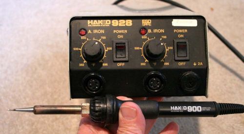 HAKKO 928 Dual Handpiece Solder Station, 120 VAC, with handpiece