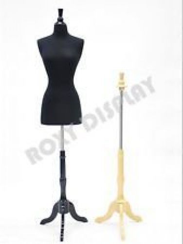 Roxy Display New Black Female Dress Form Body Form with Base and Necktop Size