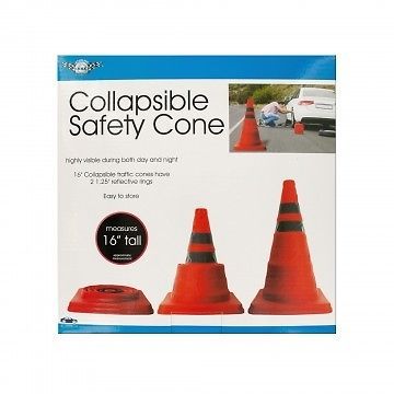 Collapsible Traffic Safety Cone with Reflective Rings KOL8 OL391