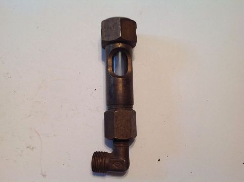 Vintage brass sight glass 1-11/16 to 2-15/16 hit miss stationary engine steam for sale