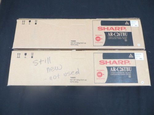 Lot of 2 Genuine Sharp AR-C26TBU Black Toner Cartridge For AR-BC320 AR-BC260