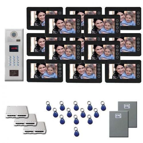 Multi Tenant Video Entry 13 seven inch color monitor door entry kit