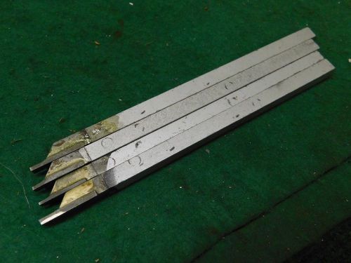 4 Carbide Tipped Lathe Grooving Tools 9/32&#034; Square Shank