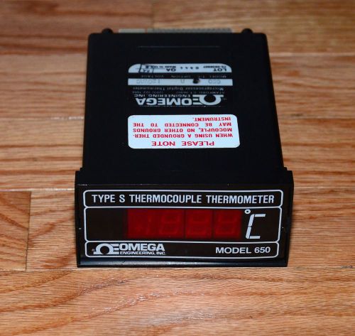 Omega model 650 type s thermocouple thermometer panel meter for sale
