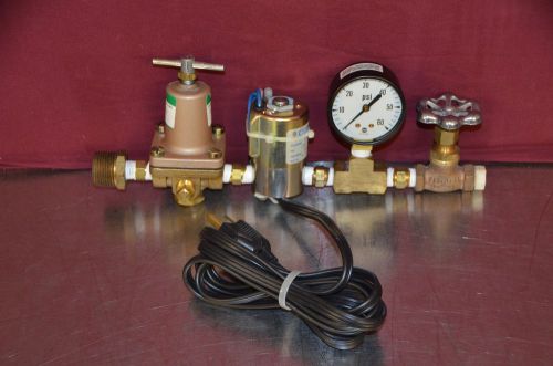 Watts 263a regulator peter paul 22k9dgv valve 60 psi pressure gauge &amp; ball valve for sale