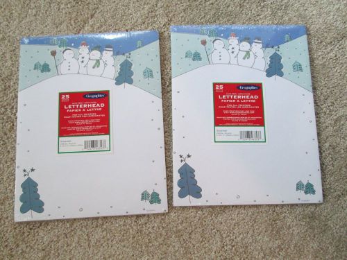 Snowman Letterhead Stationery Printer 50 sheets Paper Acid Free Geographics