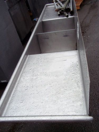 123&#034; INDUSTRIAL SINK - 2 OVERSIZED BOWLS Stainless Kitchen Warehouse Drainboards