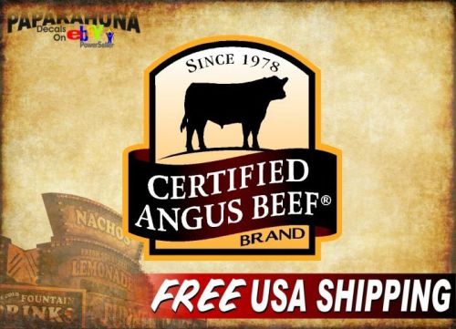 CERTIFIED ANGUS BEEF 9&#039;&#039; Decal Meat Grocery Store Butcher Knife Knives Sticker