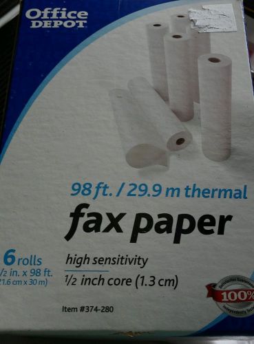 4 Rolls Thermal Fax Paper High Sensitivity Office Depot 98 Feet each