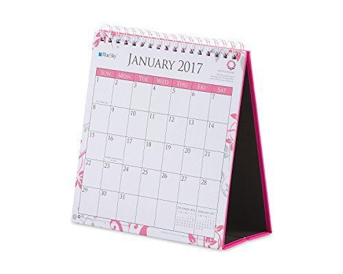 Blue sky breast cancer awareness &#034;alexandra&#034; 6.0625 x 6.375 monthly desk for sale