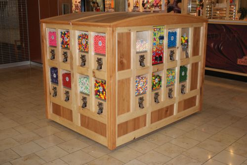 Custom made &#039;gumball / candy&#039; mall vending kiosk for sale